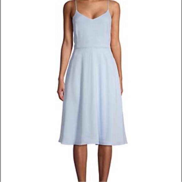 SJP by Sarah Jessica Parker fit and flare dress blue wedding semi formal - Picture 1 of 11